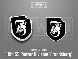 Kitsworld SAV Sticker - Waffen SS - 10th SS Panzer Division 'Frundsberg' 